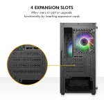 CIRCLE Gaming Cabinet MINIATOR M1 ARGB – Compact Micro ATX Case with Tempered Glass & RGB Lighting - Image 2