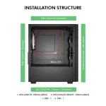 CIRCLE Gaming Cabinet MINIATOR M2 ARGB – Compact Micro ATX Case with Tempered Glass & RGB Lighting - Image 4