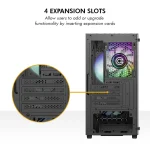 CIRCLE Gaming Cabinet MINIATOR M2 ARGB – Compact Micro ATX Case with Tempered Glass & RGB Lighting - Image 3