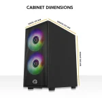 CIRCLE Gaming Cabinet MINIATOR M1 ARGB – Compact Micro ATX Case with Tempered Glass & RGB Lighting - Image 4