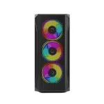 Circle Elegantor X1 ARGB Mid-Tower Gaming Case – Black, Supports ATX, M-ATX, ITX, Pre-Installed 3 x 120mm Front and 1 x 120mm Rear ARGB Fans - Image 2