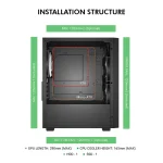 CIRCLE Gaming Cabinet MINIATOR M1 ARGB – Compact Micro ATX Case with Tempered Glass & RGB Lighting - Image 5