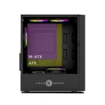 Circle Elegantor X1 ARGB Mid-Tower Gaming Case – Black, Supports ATX, M-ATX, ITX, Pre-Installed 3 x 120mm Front and 1 x 120mm Rear ARGB Fans - Image 4