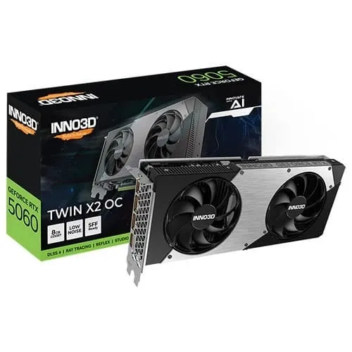 INNO3D-RTX-5060-Twin-X2-OC-SFF-8GB-GDDR7-Graphics-Card-3 INNO3D RTX 5060 Twin X2 OC SFF 8GB GDDR7 Graphics Card - Image 1