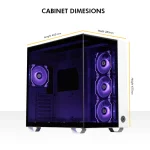 CIRCLE GAMING CABINET SUPERLAVA WHITE TYPE C 3.2 - ATX - Image 3