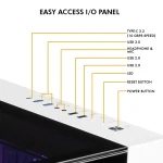 CIRCLE GAMING CABINET SUPERLAVA WHITE TYPE C 3.2 - ATX - Image 4