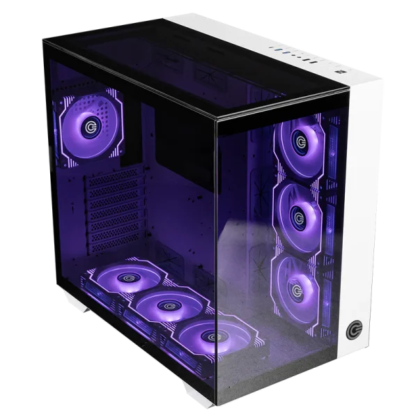 CIRCLE GAMING CABINET SUPERLAVA WHITE TYPE C 3.2 - ATX