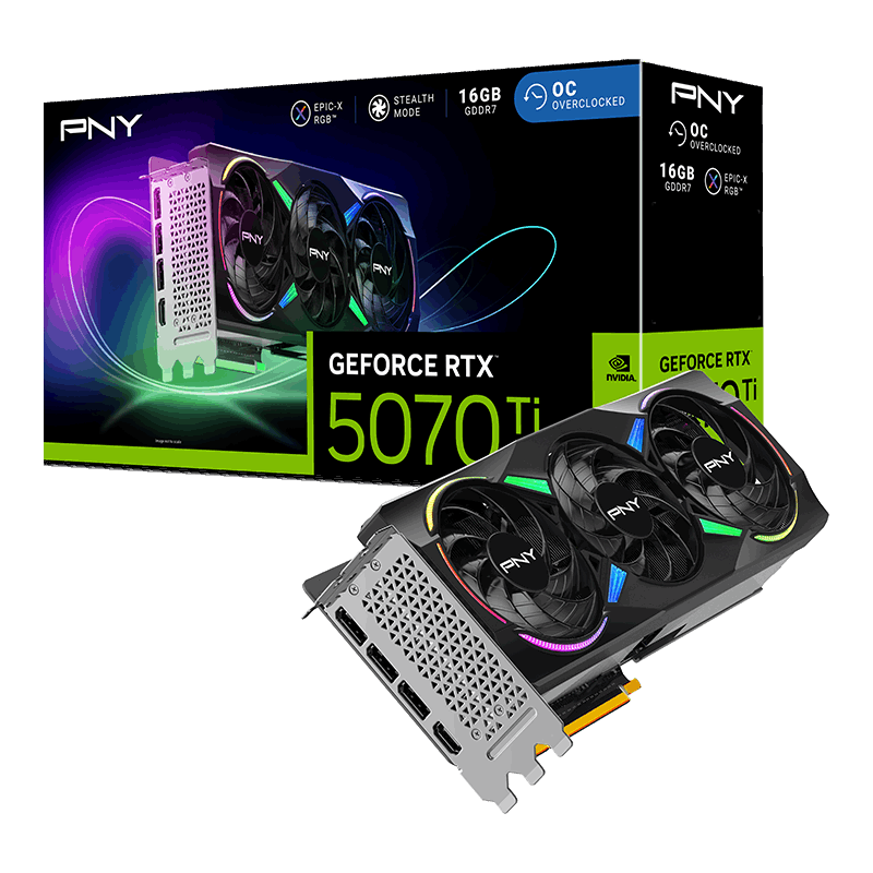 PNY GeForce RTX 5070 Ti Triple Fan GPU