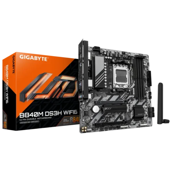 GIGABYTE B840M DS3H WIFI6 mATX Mainboard Socked AM5 M.2/HDMI/DP/WIFI/BT