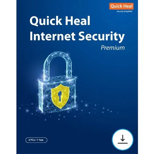 Quick Heal Internet Security Latest Version – 5 PCs, 1 Year | AI Based Device Security for Windows Pc | Internet and Banking Protection (Email Delivery in 1 Hour- No CD)