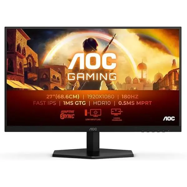 AOC 27G42E 27 Inch FHD 180Hz IPS Panel 128% SRGB 1MS Adaptive Gsync Gaming Monitor