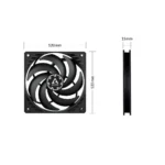 Arctic P12 Slim PWM PST Triple Pack 120mm Cabinet Fan - Image 2