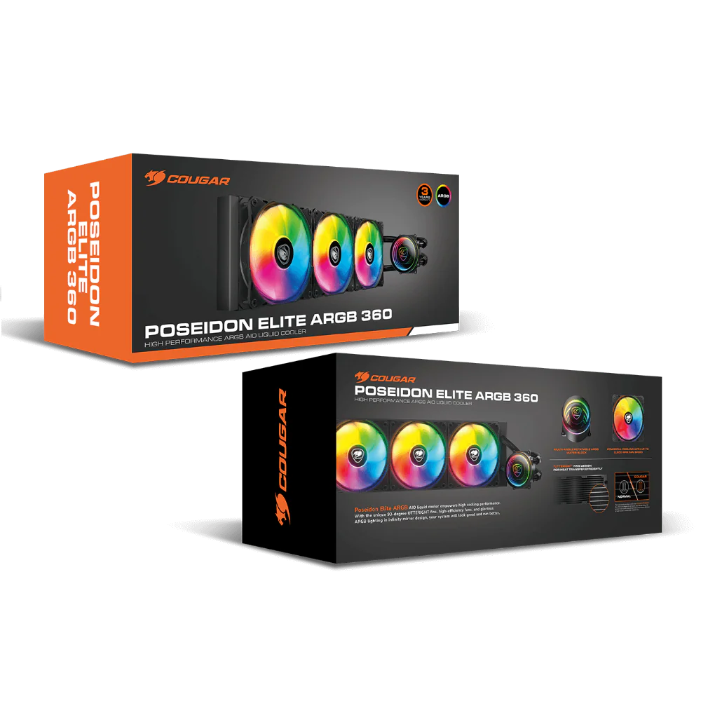 COUGAR Poseiden Elite ARGB 360mm CPU Liquid Cooler ( Black )