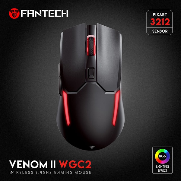 FANTECH VENOM II WGC2 RECHARGEABLE WIRELESS GAMING MOUSE – VIBE EDITION