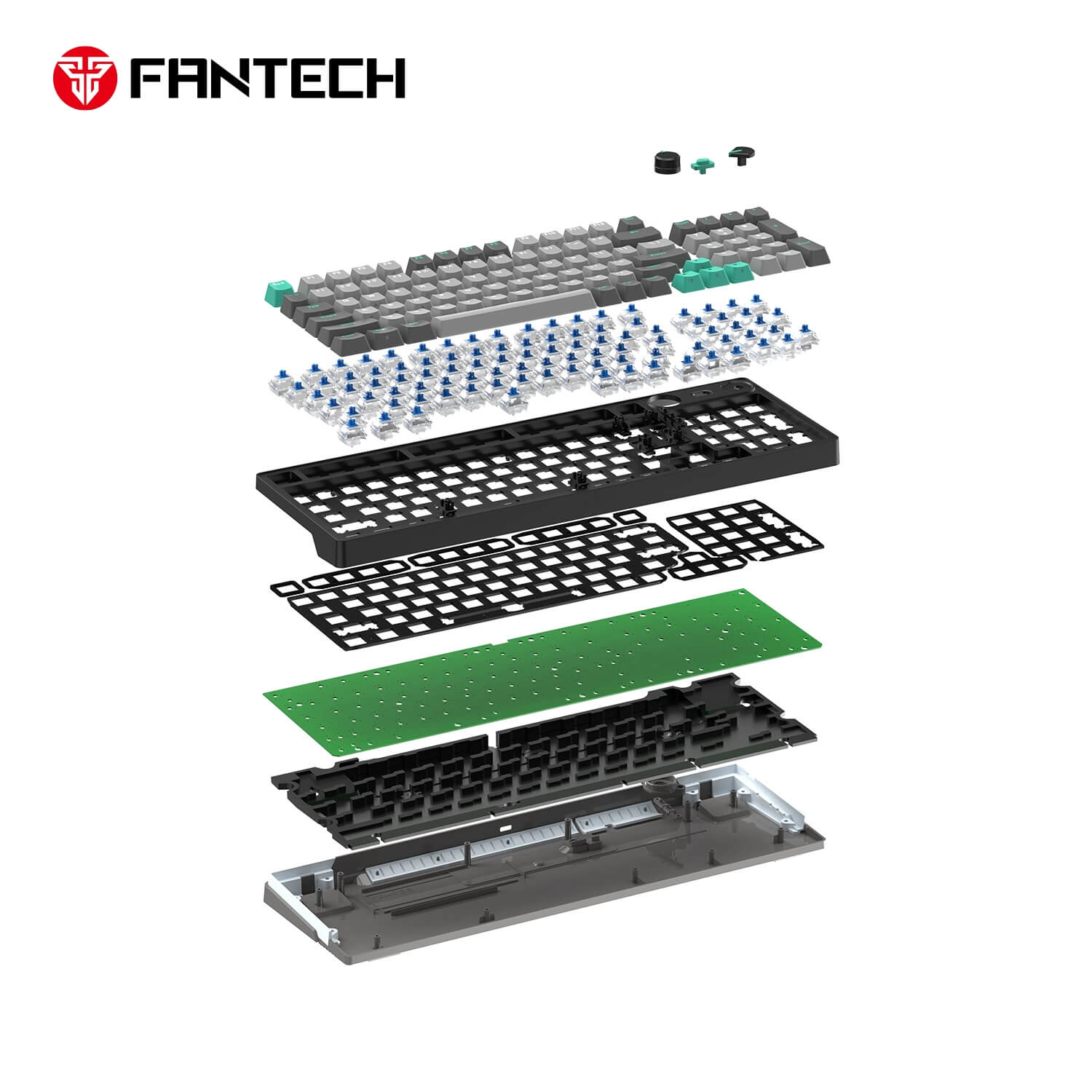 FANTECH ATOM PRO96 MK914 MECHANICAL GAMING KEYBOARD - STELLAR EDITION MERCURY - Image 3