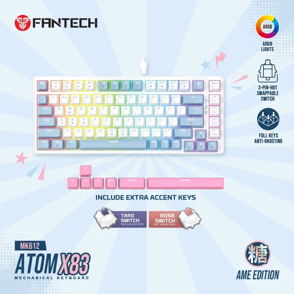 FANTECH MK612 ATOM X83 AME Edition Mechanical Gaming Keyboard