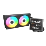 COUGAR Poseiden Vistek Pro ARGB 360mm CPU Liquid Cooler ( With LCD Display ) ( Black ) - Image 6