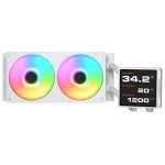 COUGAR Poseiden Vistek Pro ARGB 360mm CPU Liquid Cooler ( With LCD Display ) ( White ) - Image 5
