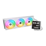 COUGAR Poseiden Vistek Pro ARGB 360mm CPU Liquid Cooler ( With LCD Display ) ( White ) - Image 3