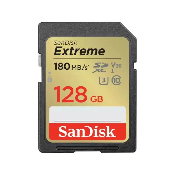 SanDisk Extreme SD UHS-I Card – 128GB