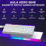 AULA Hero 68HE 60% Side Printed PBT Keycaps Wired Gaming Keyboard | White Side Engraved Keycaps – Meteor Magnetic Switch (HERO68WM) - Image 9