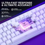 AULA Hero 68HE 60% Side Printed PBT Keycaps Wired Gaming Keyboard | White Side Engraved Keycaps – Meteor Magnetic Switch (HERO68WM) - Image 6