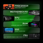 Green Apple Compunet ZORO Powered by AMD Ryzen 5 5600X Prebuilt PC