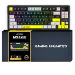 Ant Esports APEX200 Tri-Mode Wireless Magnetic Gaming Keyboard, 84-Key RGB Mechanical Keyboard, Hall Effect Haimu Switches, 4000Hz Wired / 1K Wireless, Rapid Trigger, Hot-Swappable, PBT Keycaps_Black - Image 9