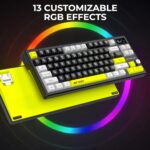 Ant Esports APEX200 Tri-Mode Wireless Magnetic Gaming Keyboard, 84-Key RGB Mechanical Keyboard, Hall Effect Haimu Switches, 4000Hz Wired / 1K Wireless, Rapid Trigger, Hot-Swappable, PBT Keycaps_Black - Image 4