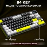 Ant Esports APEX200 Tri-Mode Wireless Magnetic Gaming Keyboard, 84-Key RGB Mechanical Keyboard, Hall Effect Haimu Switches, 4000Hz Wired / 1K Wireless, Rapid Trigger, Hot-Swappable, PBT Keycaps_Black - Image 5