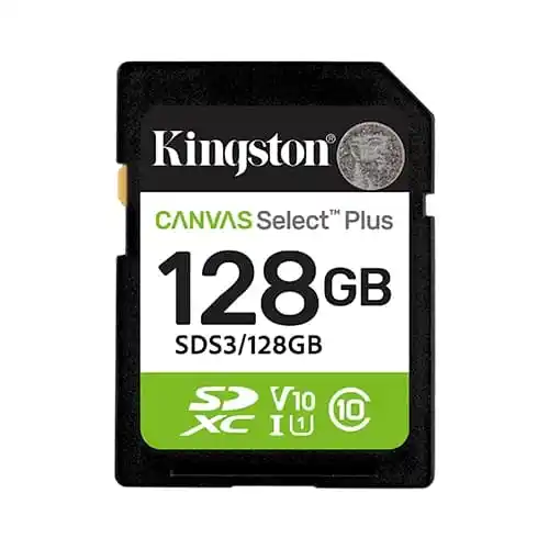 Kingston Canvas Select Plus 128GB SDXC Memory Card