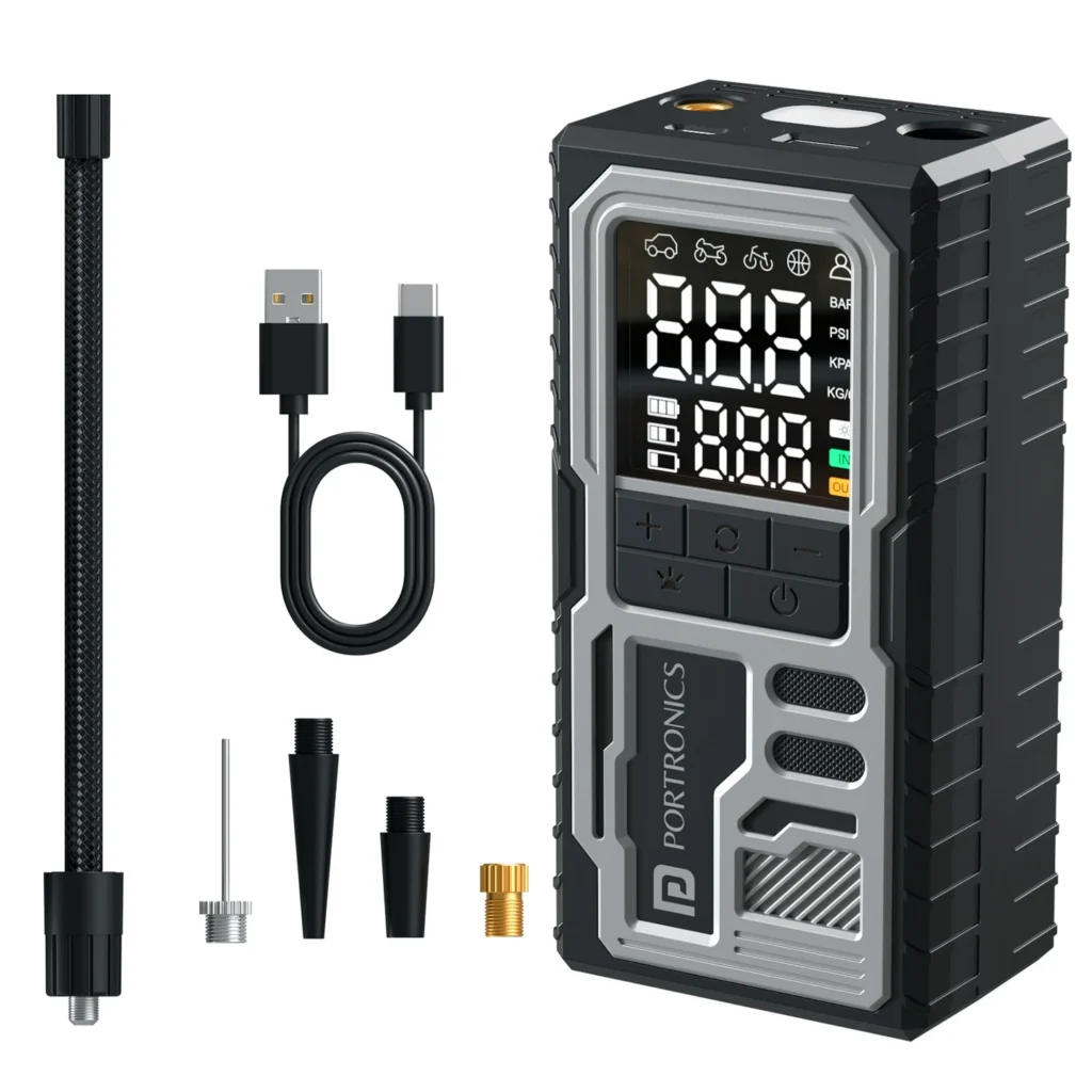 Portronics Vayu 10 Portable & Rechargeable Tyre Inflator