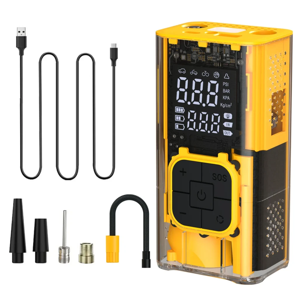 Portronics Vayu 3T Type-C Rechargeable Tyre Inflator