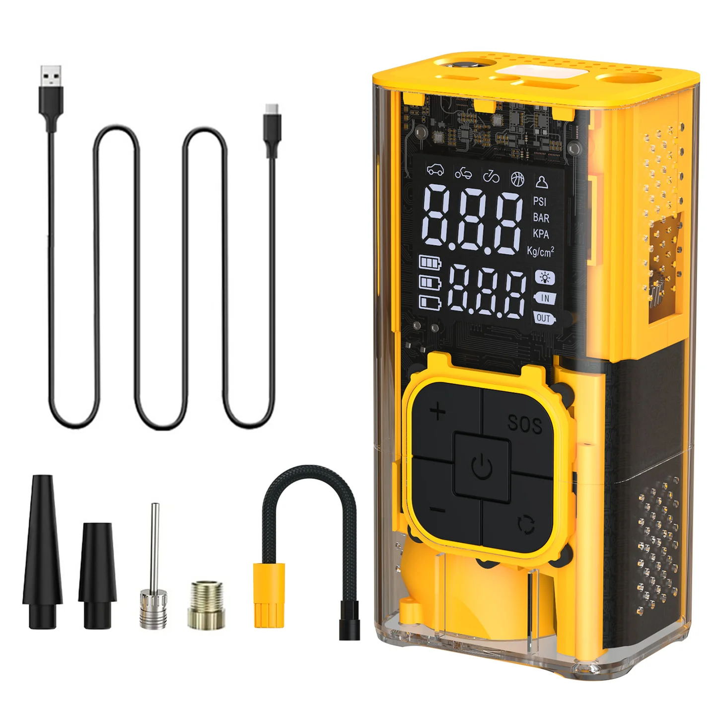 Portronics Vayu 3T Type-C Rechargeable Tyre Inflator