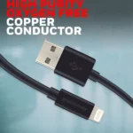 Honeywell Usb to Lightning Cable 1.8 Meter (Silicone Cable) – Black - Image 4