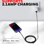 Honeywell Usb to Lightning Cable 1.8 Meter (Silicone Cable) – Black - Image 2