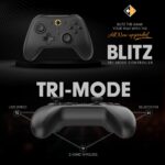 Cosmic Byte Blitz Tri-Mode Controller for PC, TMR Joystick, HE Triggers, 1000Hz Polling, Software & Charging Dock Support, Upgraded Model