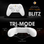 Cosmic Byte Blitz Tri-Mode Controller for PC, TMR Joystick, HE Triggers, 1000Hz Polling, Software & Charging Dock Support, Upgraded Model