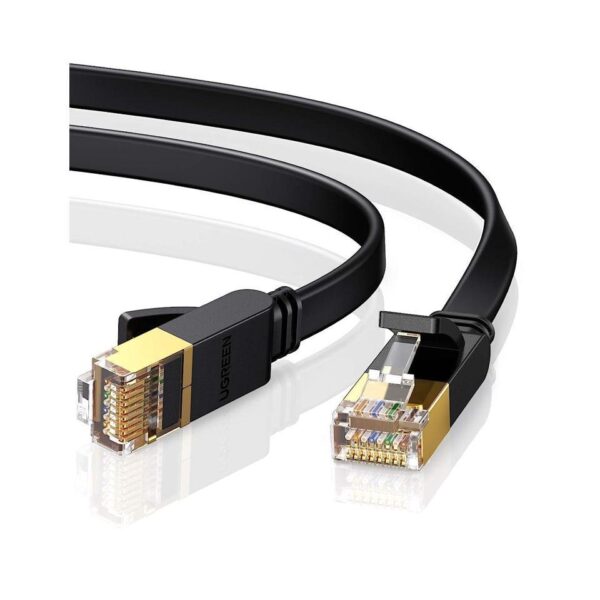 UGREEN NW106 Cat 7 U/FTP Lan Cable Flat Design 1m (Black)-11260