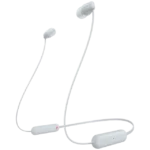 Sony WI-C100 Wireless Headphones in-Ear Bluetooth Headset with mic for Phone Calls (White)