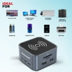 Honeywell 12-in-1 Type C Dock with 4K HDMI, MagSafe Wireless 15W, Ethernet Port, 4xUSB Ports, 2xType C PD 100W, Mic & Audio Port, SD & MicroSD Slot, All Type C Devices - Windows/MacBook - Image 2