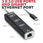 Honeywell Platinum Type C To USB 3.0 Ethernet Adapter (Black) - Image 2