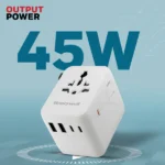 Honeywell Universal Travel Adapter 45W, 7 in 1 Fast Charging white - Image 2