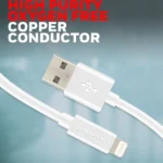 Honeywell Apple Lightning Charge And Sync Non Braided Cable 1.2 Meter (White)
