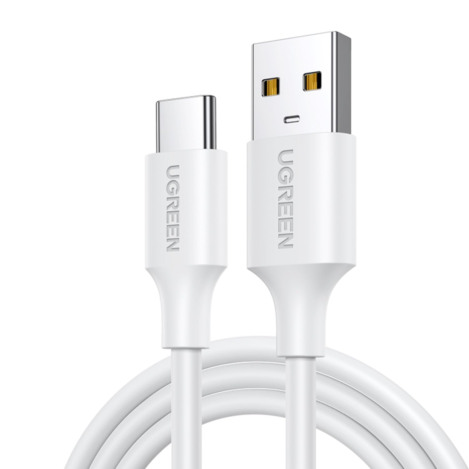 51ou3f8oI6L._SL1500_ Ugreen US287 USB-A 2.0 to USB-C Cable Nickel Plating 2m (White)-60123