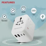 Honeywell Universal Travel Adapter 45W, 7 in 1 Fast Charging white - Image 3