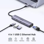 Ugreen Cm475 Usb-C To 3Usb3.0 Hub plus Rj45 (1000M) Ethernet Adapter-60600 - Image 7