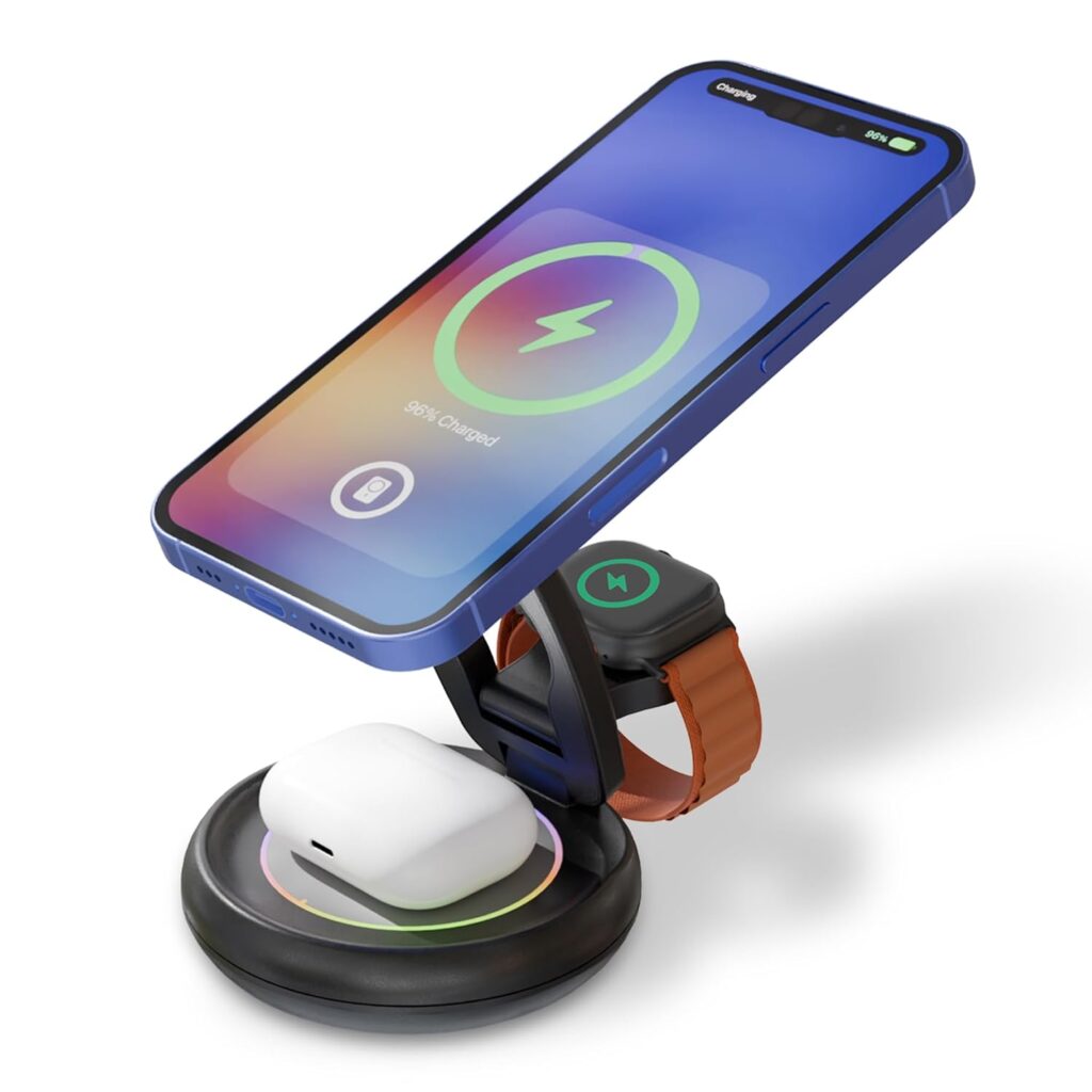 Honeywell Zest Wireless Trio 3-in-1 Platinum Series Foldable 23W Magnetic Wireless Fast Charger