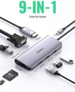 Ugreen Cm162 Usb-C To Hdmi plus Vga plus Usb 3.0 Adapter With Pd (Space Gray)-50505 - Image 4