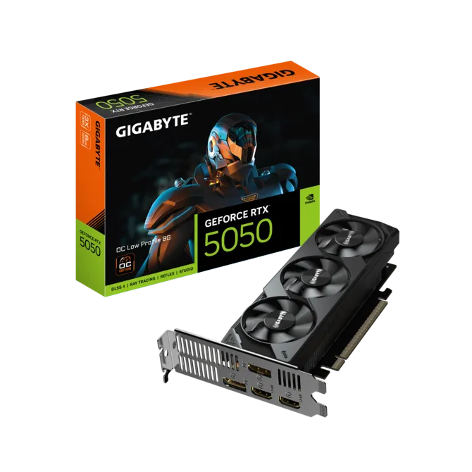 670 (7) Gigabyte RTX 5050 OC Low Profile 8GB GDDR6 Graphics Card